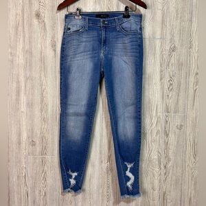 KanCan Distressed Hem Skinny Stretch Jeans Size 13